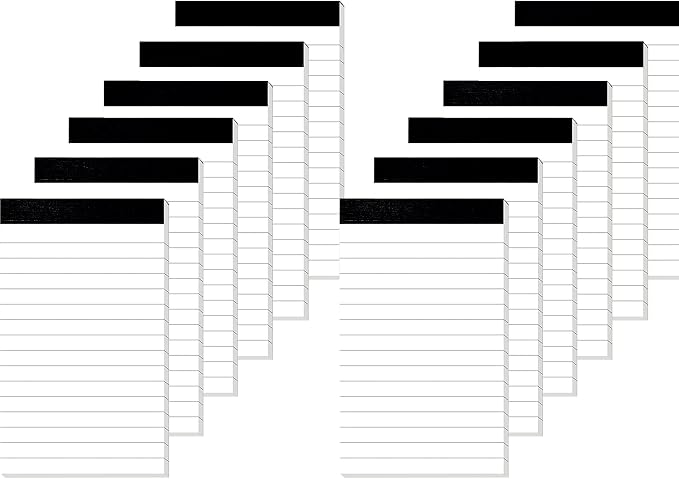 Nichela 12 Pack Small Notepad, 3 x 5 Inch Ultra Quality Note Pads, Server Lined by Nichela
