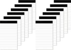 Nichela 12 Pack Small Notepad, 3 x 5 Inch Ultra Quality Note Pads, Server Lined by Nichela