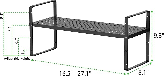 SOFRON Expandable Cabinet Storage Shelf Stackable Organizer Rack - Image 2
