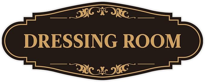 Dressing Room Sign for Door，Self-Adhesive Waterproof Vinyl Vintage Changing by LUHIMO