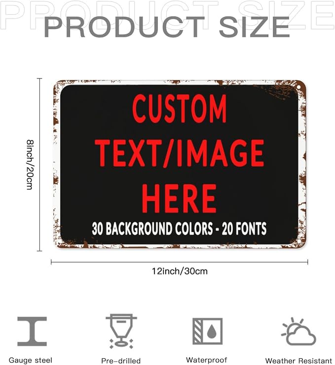 Custom Sign Personalized Custom Metal Sign, Customize - Image 6