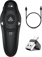 Presentation Clicker, Rechargeable Pointer, 2-in-1 USB Type C Powerpoint Clicker by NinjaABXY