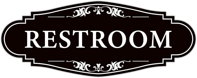 Restroom Sign for Business and Home，Self-adhesive Unisex Bathroom Sign by LUHIMO