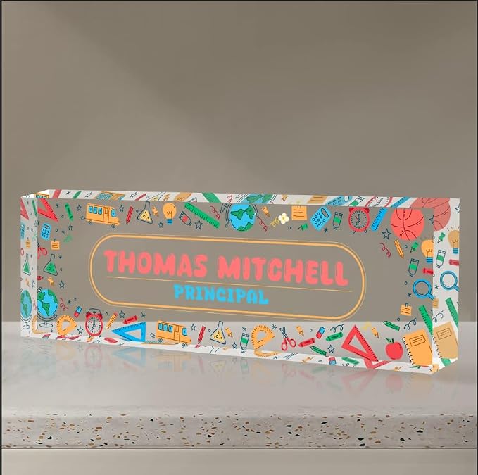 Personalized Name Plate for Desk, Custom Desk Name Plate, Acrylic Name Plate by EOBIBIFUN