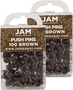 JAM PAPER Colorful Push Pins by JAMPaper