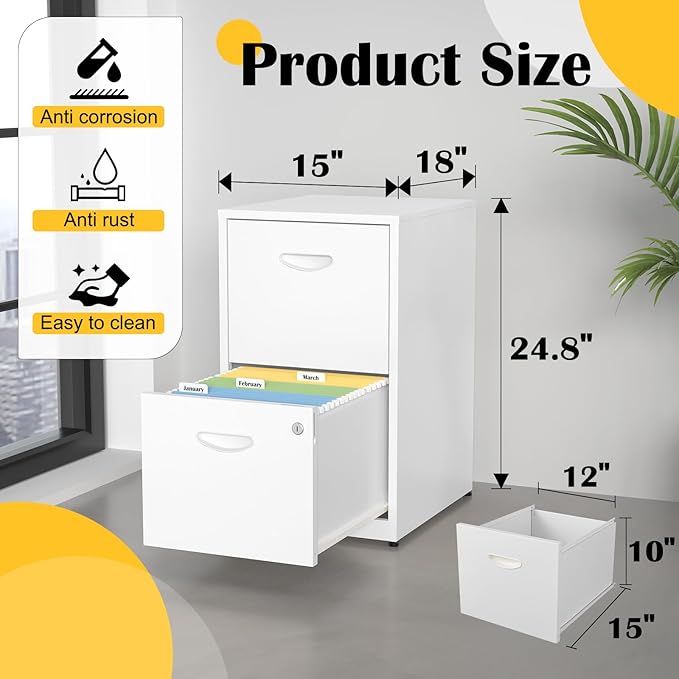 SteeLoong 2 Drawer File Cabinet - Image 3