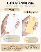 Uniclife 100 Pcs Manila Tags White Blank Shipping Tags - Image 5