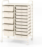 HAPPYGRILL 15-Drawer Rolling Cart, Storage Carts by HAPPYGRILL