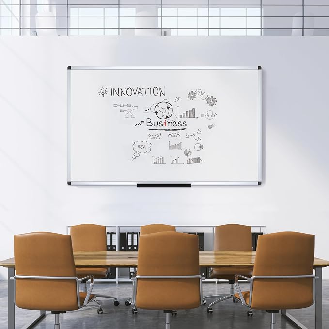 VIZ-PRO Dry Erase Board/Magnetic Whiteboard, 72 x 48 Inches, Large Wall Mounted - Image 5