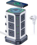 KOOSLA Power Strip Tower, Wireless Charger Surge Protector by KOOSLA