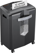 Bonsaii 12-Sheet Micro Cut Shredder, P-4 Security Level, Shreds Paper, Credit by bonsaii