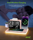 Acer 7-in-1 Wireless Charging Station - 30W Fast Wireless Charger - Image 4