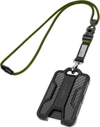 LIUGX Badge Holder with Heavy Duty Breakaway Lanyard, Carbon Fiber-Texture by LIUGX