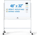 Large Dry-Erase Rolling Magnetic Whiteboard by TSJOFFICE