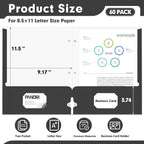 Two Pocket Portfolio Folders, PANDRI 60 Pack 3 Hole Punched 2 Pocket Folders - Image 2