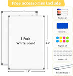 AMUSIGHT 3 Pack Double-Sided Magnetic Whiteboard, Aluminum Frame White Board - Image 4