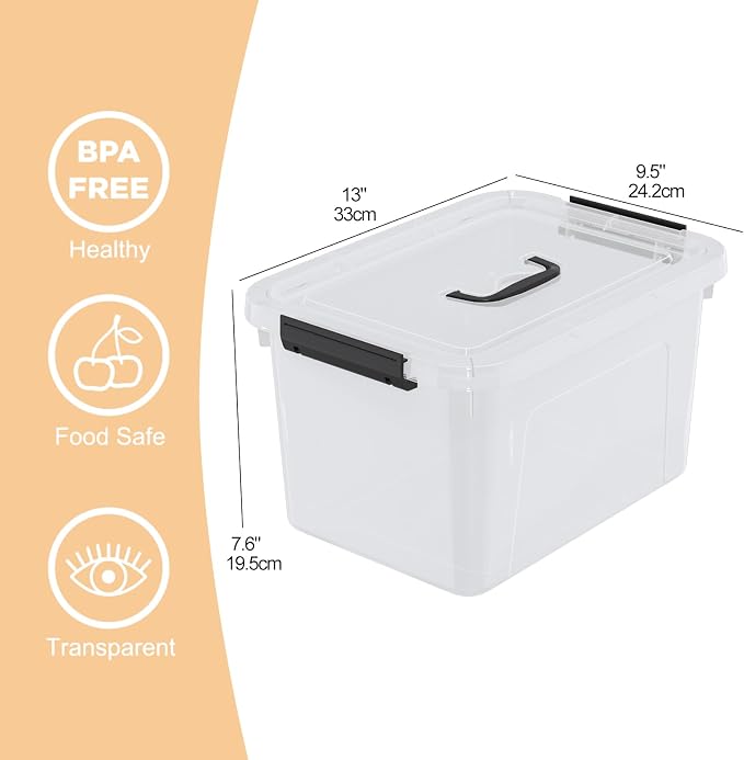 Drephia 10.5 Quart Clear Plastic Storage Box/Container - Image 2