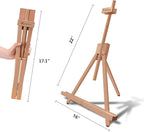 Miratuso Art Easel A-Frame Painting Easel, Wood Display Stand Holding Canvas Up - Image 2