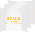 AKONEGE 3Pcs Small Trifold Poster Board, 21 x 14 inches White Tri Fold Poster by AKONEGE