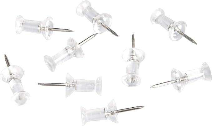 Amazon Basics Push Pins Tacks, Steel Point, by AmazonBasics