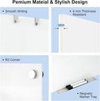 Large Glass Whiteboard, 72 x 48 Inches Magnetic Glass Dry Erase Board - Image 3