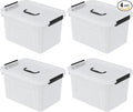 Drephia 10.5 Quart Clear Plastic Storage Box/Container by Drephia