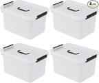 Drephia 10.5 Quart Clear Plastic Storage Box/Container by Drephia