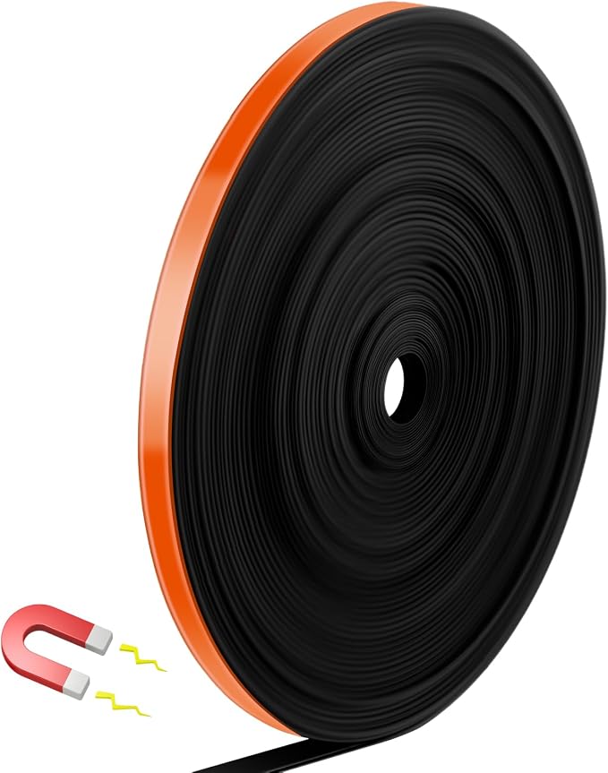 AmazingSpark Magnetic Tape Roll Thin Strips, 0.39 Inch x 66 Feet Magnetic Board by Unknown