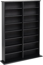 Prepac 2 Column Display Cabinet Media Storage, Double Width Wall - Image 6