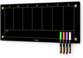 Black Glass Golden Weekly Dry Erase Calendar Whiteboard by Yeoux