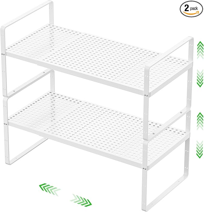 SOFRON Expandable Cabinet Storage Shelf Stackable Organizer Rack by SOFRON