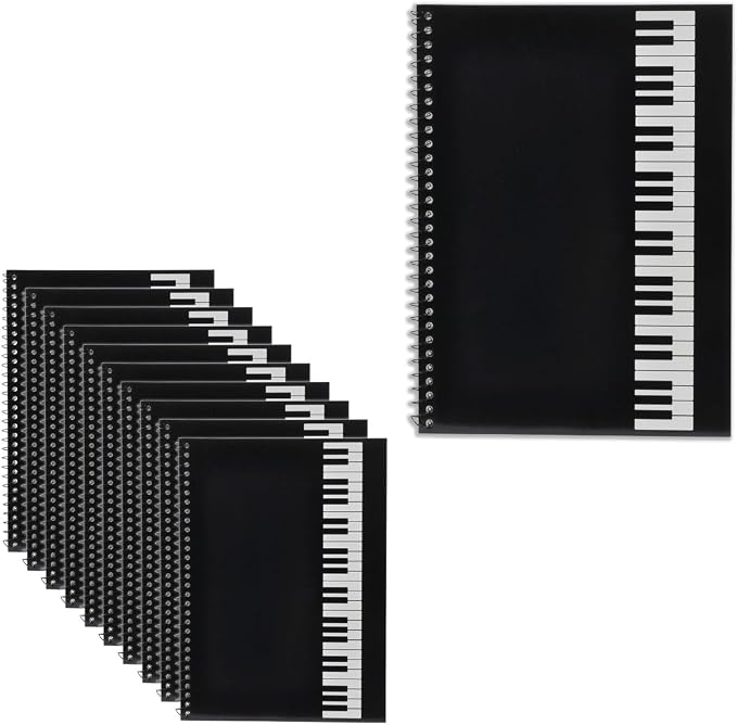 10 Pcs Music Notebook, Music Staff Notebook, 50 Sheets/100 Pages Blank Sheet by Unknown