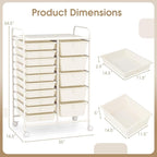 HAPPYGRILL 15-Drawer Rolling Cart, Storage Carts - Image 7
