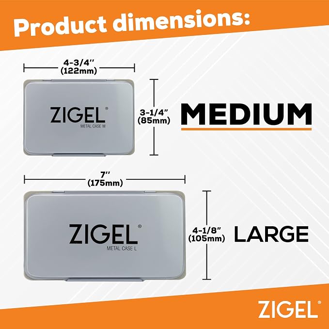 2 Pack Metal Case Stamp Pad Medium Size, Dark Yellow Color - Image 6