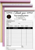 Custom Invoice Book in 3-Part /2-Part Receipt Book by Wasetell