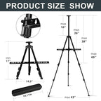 AROIC 17-66 Inch Art Easel Stand, Sturdy Aluminum Tripod - Image 3
