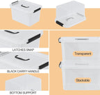 Drephia 10.5 Quart Clear Plastic Storage Box/Container - Image 3