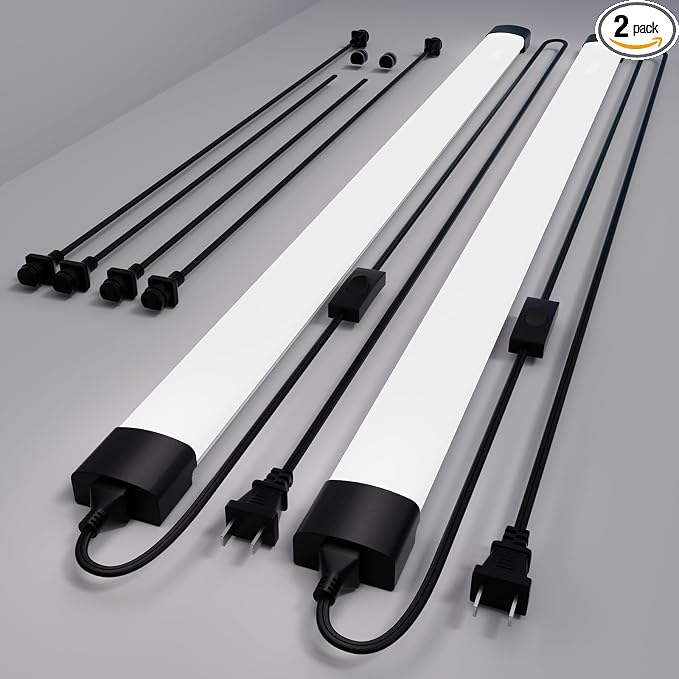 Modlicht Plug in Ceiling Light 4FT 2PCS, Linkable LED Garage Ceiling Light by Modlicht