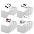4"×6" Direct Thermal Shipping Label, Fanfold Thermal Label 2000 Packs Permanent by JointownInternational