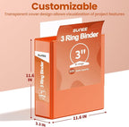 SUNEE 3 Ring Binder 3 Inch 1 Pack - Image 7
