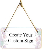 Signs ByLITA Spring Pastel Florals Personalized Hanging Wall or Door Sign | by SignsByLITA