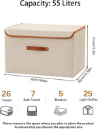 Tuza 2 Pack Large Fabric Storage Bins - Image 2