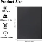 QTLCOHD 200 Sheets Black Cardstock, 8.5 x 11 Inch, 92 lb Construction Paper Bulk - Image 2