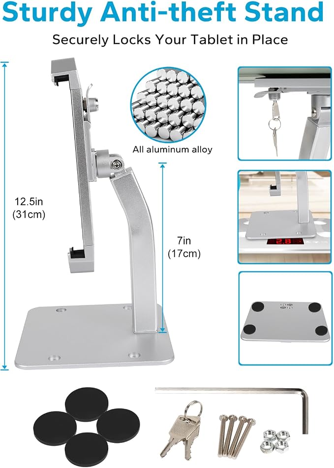 GDZN Anti-Theft Tablet Kiosk Stand - Image 6