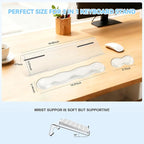 Keyboard Stand with Gel Wrist Rest Combo, Ergonomic Desktop Riser & Wrist - Image 4