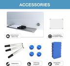 Magnetic Glass White Board 72"X36" Premium Tempered Dry Erase Boards Wall - Image 3