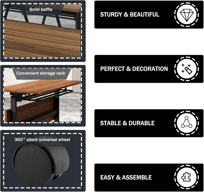 Foldable Conference Table, Modern Mobile Meeting Table - Image 5