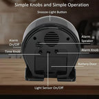 FAMICOZY Automatically Backlighted Alarm Clock, Silent No Ticking - Image 5