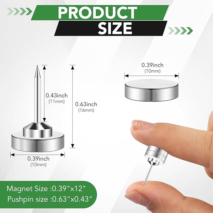 100P Magnetic Pushpin Magnetic Clips Magnet Thumb Tacks Magnet Tacks Push Pins - Image 2