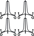 HENABLE 4PCS Premium Black Iron Plate Stands by HENABLE